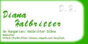 diana halbritter business card