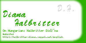 diana halbritter business card